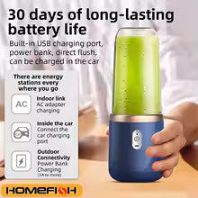 Portable Juicer Blender 400ml Electric Fruit Juicer USB Charging Lemon Orange Fruit Juicing Cup Smoothie Blender Machine 2cups