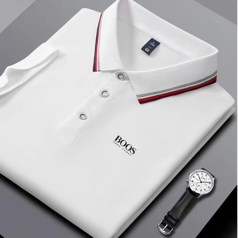 Embroidery New Summer Polo Shirt Men High Quality Men's Short Sleeve Hot Sales Top Business Casual Breathable Polo-shirt for Men