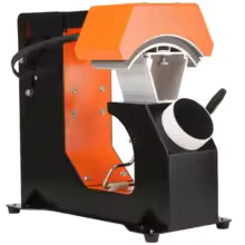 SucceBuy 3in1 Auto Hat Cap Heat Press Machine 6.4x3.5in Press Knob Clamshell Sublimation Transfer 3pcs Replaceable Heating Pad