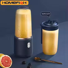 Portable Juicer Blender 400ml Electric Fruit Juicer USB Charging Lemon Orange Fruit Juicing Cup Smoothie Blender Machine 2cups